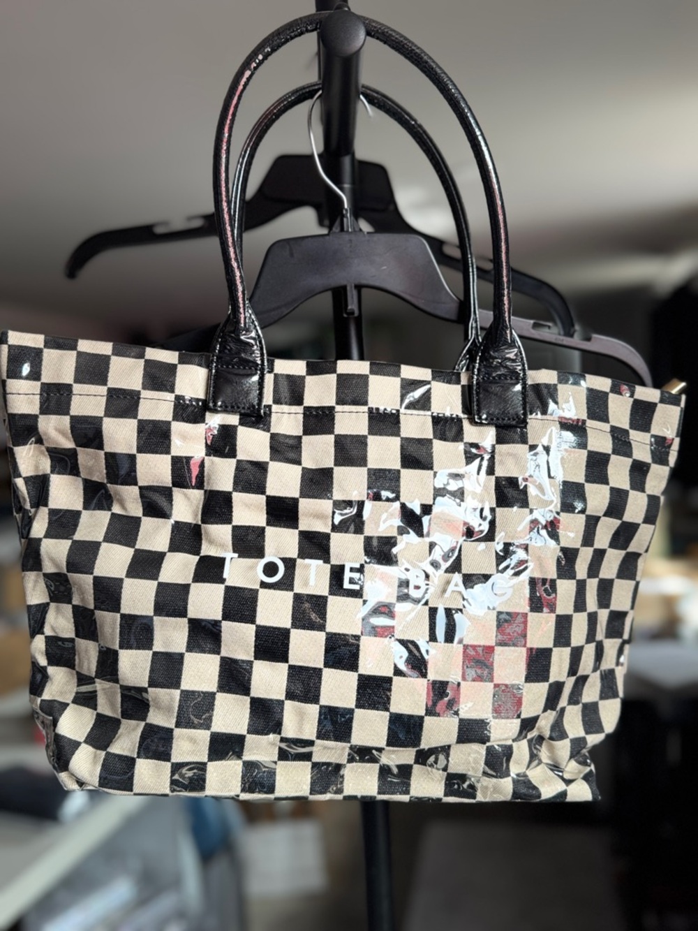 Checkerboard Tote Bag - Picture 3 of 3